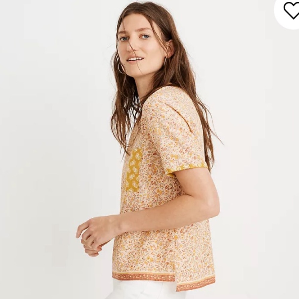 Madewell Button-Back Pocket Top XXS